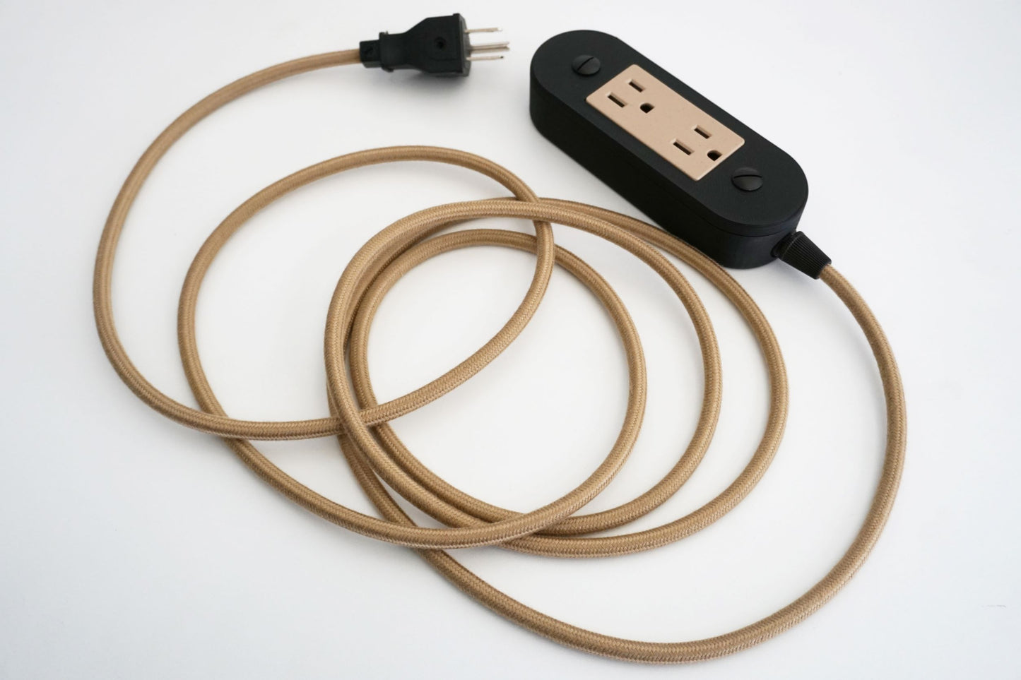 Chocolate Brown Wall Outlet Extension Cord