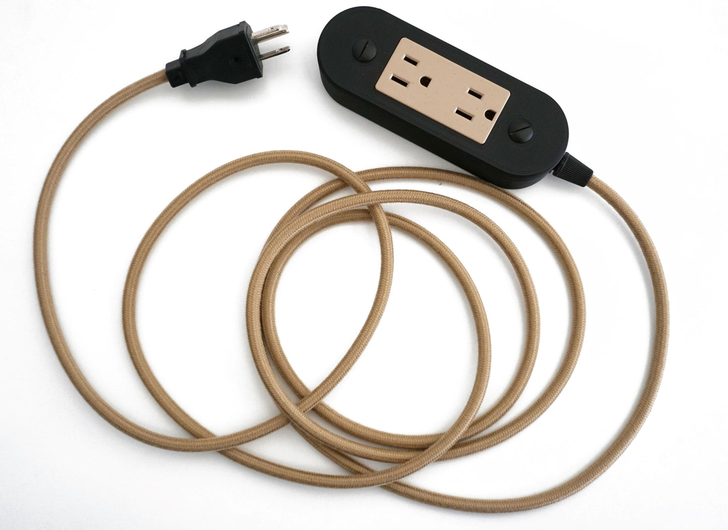 Chocolate Brown Wall Outlet Extension Cord